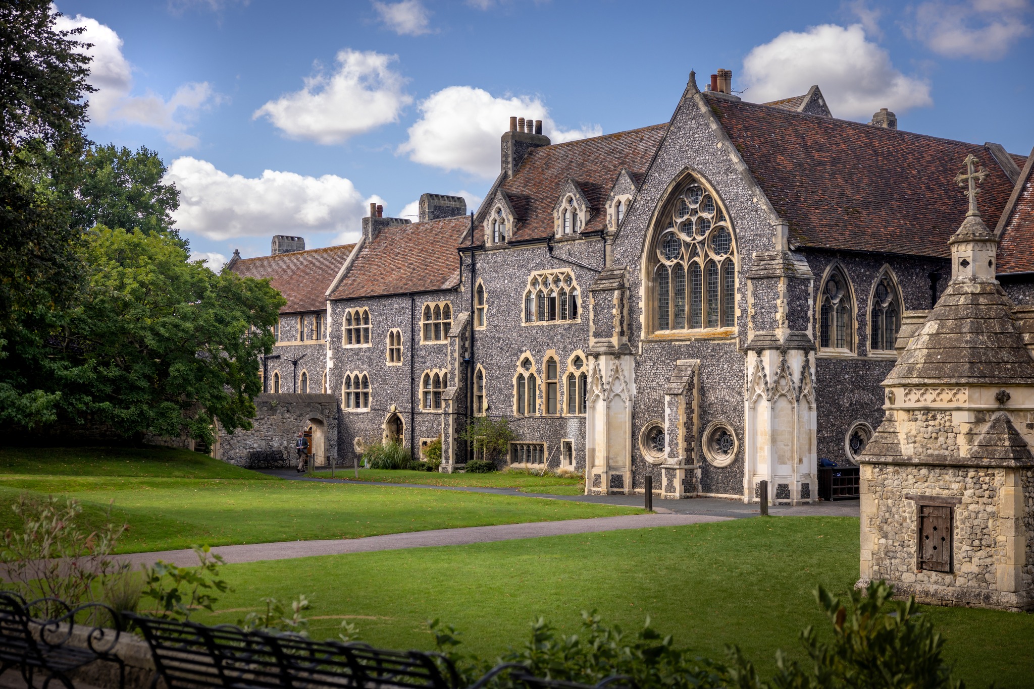 School buildings at The King’s School, Canterbury, one of the oldest educational institutions in the United Kingdom.