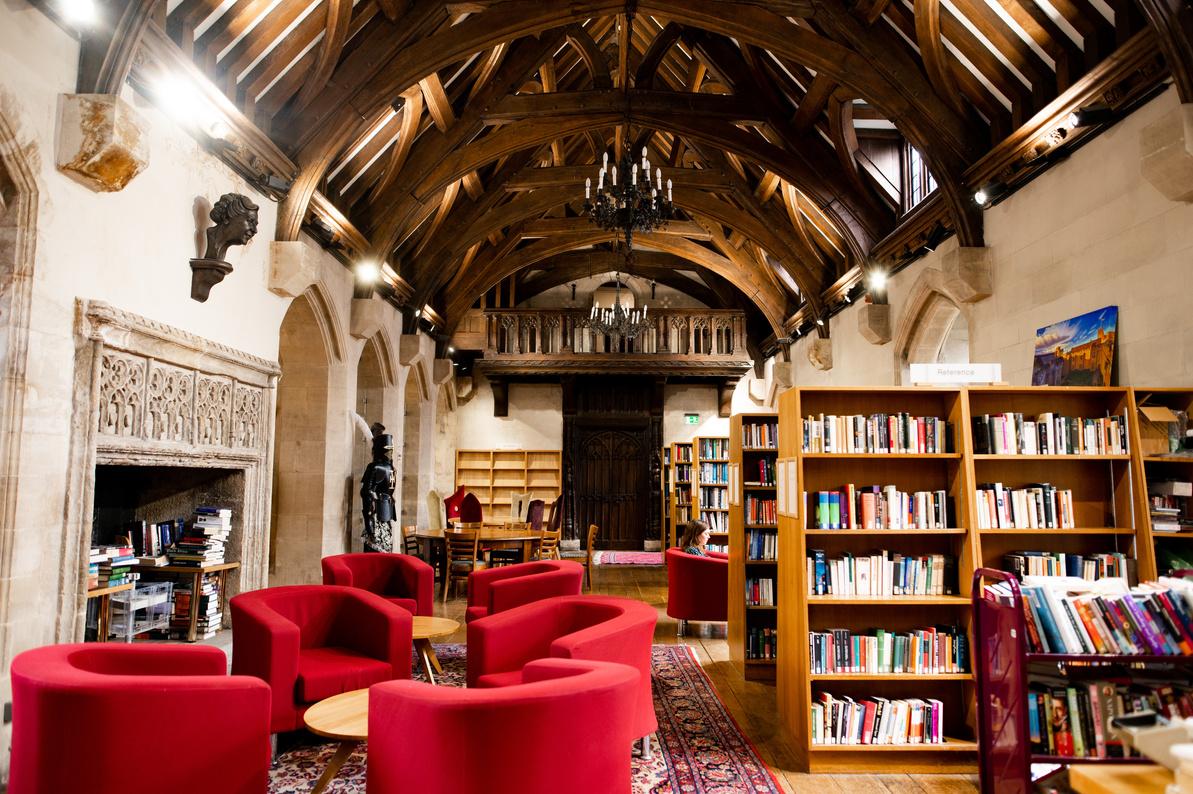 The library at UWC Atlantic College, a renowned British boarding school in Wales.