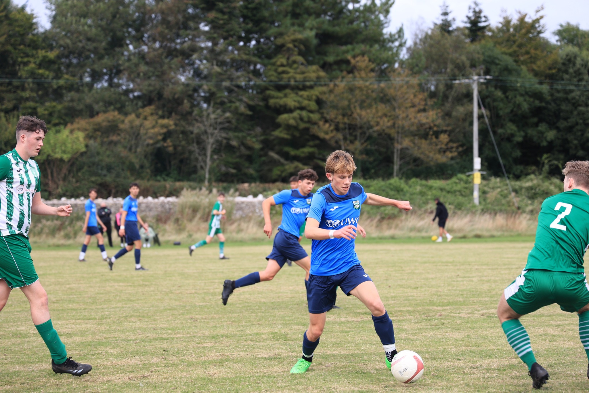 Football training at UWC Atlantic College, a British boarding school with a wide sports offering.